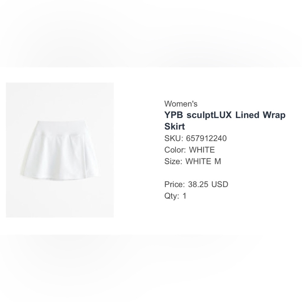 Abercrombie Lined Athletic Skirt